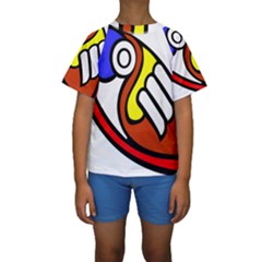 Pedernal Art Circle Sign Kids  Short Sleeve Swimwear by Mariart