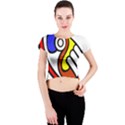 Pedernal Art Circle Sign Crew Neck Crop Top View1