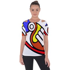 Pedernal Art Circle Sign Short Sleeve Top by Mariart