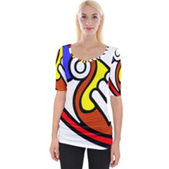 Pedernal Art Circle Sign Wide Neckline Tee