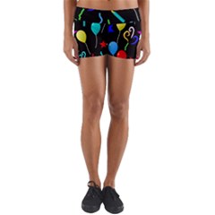 Party Pattern Star Balloon Candle Happy Yoga Shorts