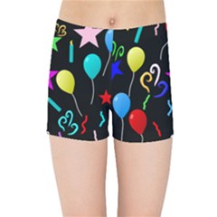 Party Pattern Star Balloon Candle Happy Kids Sports Shorts by Mariart