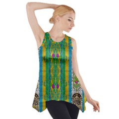 Rainbows Rain In The Golden Mangrove Forest Side Drop Tank Tunic by pepitasart