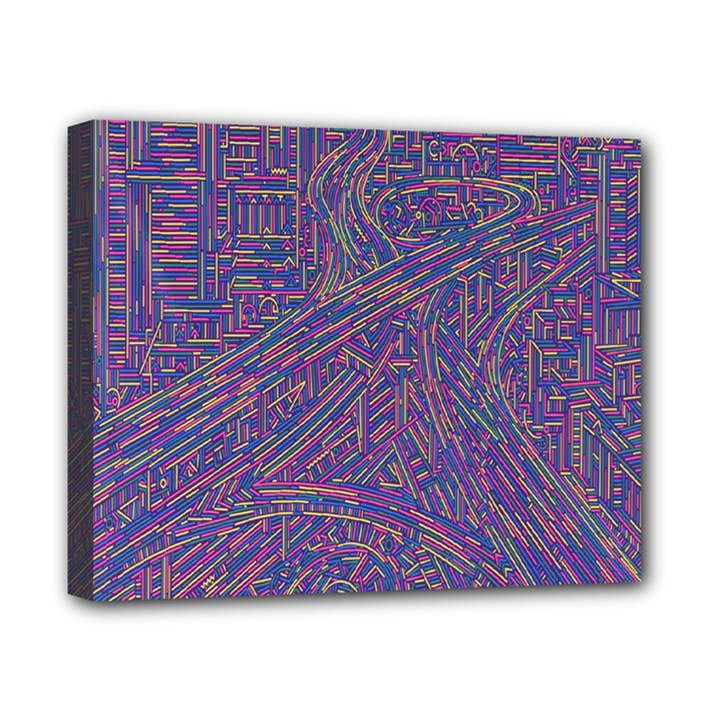 Infiniti Line Building Street Line Illustration Canvas 10  x 8 