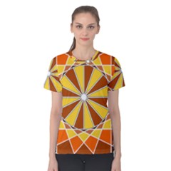 Ornaments Art Line Circle Women s Cotton Tee