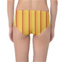 Red Orange Lines Back Yellow Mid-Waist Bikini Bottoms View2