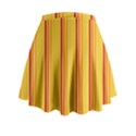 Red Orange Lines Back Yellow Mini Flare Skirt View2