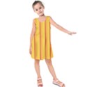 Red Orange Lines Back Yellow Kids  Sleeveless Dress View1