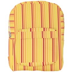 Red Orange Lines Back Yellow Full Print Backpack by Mariart