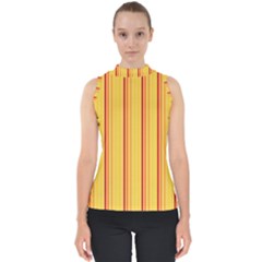 Red Orange Lines Back Yellow Shell Top by Mariart