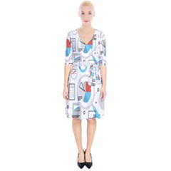 Science Mathematics Formula Wrap Up Cocktail Dress by Mariart