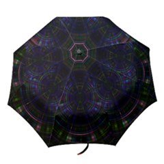 Psychic Color Circle Abstract Dark Rainbow Pattern Wallpaper Folding Umbrellas by Mariart