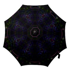 Psychic Color Circle Abstract Dark Rainbow Pattern Wallpaper Hook Handle Umbrellas (medium) by Mariart