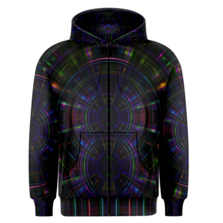 Psychic Color Circle Abstract Dark Rainbow Pattern Wallpaper Men s Zipper Hoodie