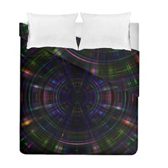 Psychic Color Circle Abstract Dark Rainbow Pattern Wallpaper Duvet Cover Double Side (full/ Double Size)