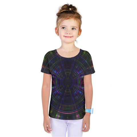 Psychic Color Circle Abstract Dark Rainbow Pattern Wallpaper Kids  One Piece Tee by Mariart