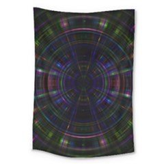 Psychic Color Circle Abstract Dark Rainbow Pattern Wallpaper Large Tapestry by Mariart