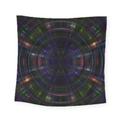 Psychic Color Circle Abstract Dark Rainbow Pattern Wallpaper Square Tapestry (small) by Mariart