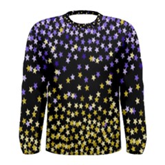 Space Star Light Gold Blue Beauty Men s Long Sleeve Tee by Mariart