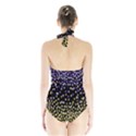 Space Star Light Gold Blue Beauty Halter Swimsuit View2