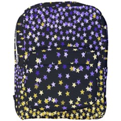 Space Star Light Gold Blue Beauty Full Print Backpack by Mariart