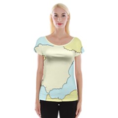 Spain Map Modern Cap Sleeve Tops by Mariart