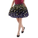 Space Star Light Gold Blue Beauty Black A-Line Pocket Skirt View1