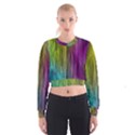 Rainbow Bubble Curtains Motion Background Space Cropped Sweatshirt View1