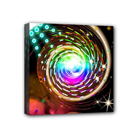 Space Star Planet Light Galaxy Moon Mini Canvas 4  X 4 