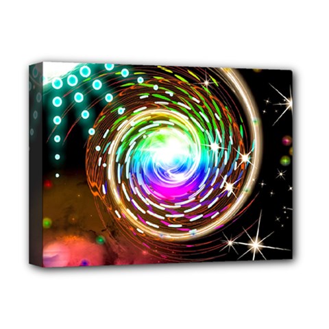 Space Star Planet Light Galaxy Moon Deluxe Canvas 16  X 12  