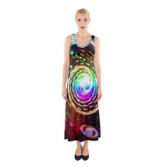 Space Star Planet Light Galaxy Moon Sleeveless Maxi Dress