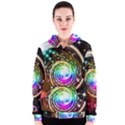 Space Star Planet Light Galaxy Moon Women s Zipper Hoodie View1