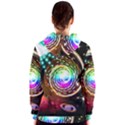 Space Star Planet Light Galaxy Moon Women s Zipper Hoodie View2