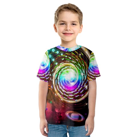 Space Star Planet Light Galaxy Moon Kids  Sport Mesh Tee by Mariart