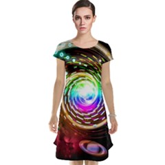 Space Star Planet Light Galaxy Moon Cap Sleeve Nightdress