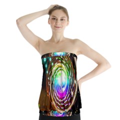 Space Star Planet Light Galaxy Moon Strapless Top by Mariart