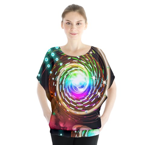 Space Star Planet Light Galaxy Moon Blouse by Mariart