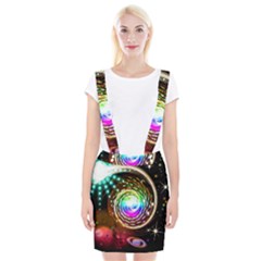 Space Star Planet Light Galaxy Moon Braces Suspender Skirt by Mariart