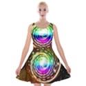 Space Star Planet Light Galaxy Moon Velvet Skater Dress View1