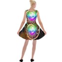 Space Star Planet Light Galaxy Moon Velvet Skater Dress View2