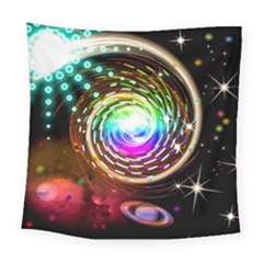 Space Star Planet Light Galaxy Moon Square Tapestry (large) by Mariart