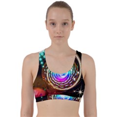 Space Star Planet Light Galaxy Moon Back Weave Sports Bra