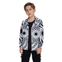 Spiral Leafy Black Floral Flower Star Hole Wind Breaker (Kids) View2