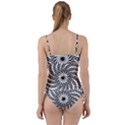 Spiral Leafy Black Floral Flower Star Hole Sweetheart Tankini Set View2