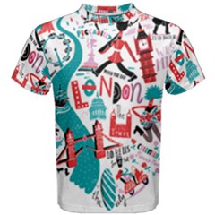 London Illustration City Men s Cotton Tee by Mariart