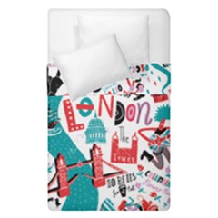 London Illustration City Duvet Cover Double Side (single Size) by Mariart