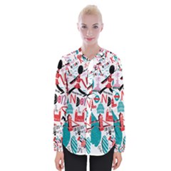 London Illustration City Womens Long Sleeve Shirt