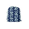 Star Flower Floral Blue Beauty Polka Drawstring Pouches (Medium)  View2