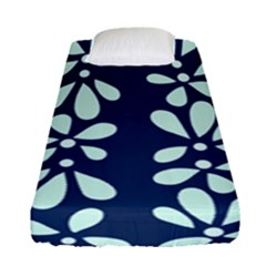 Star Flower Floral Blue Beauty Polka Fitted Sheet (single Size)