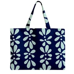 Star Flower Floral Blue Beauty Polka Zipper Mini Tote Bag by Mariart